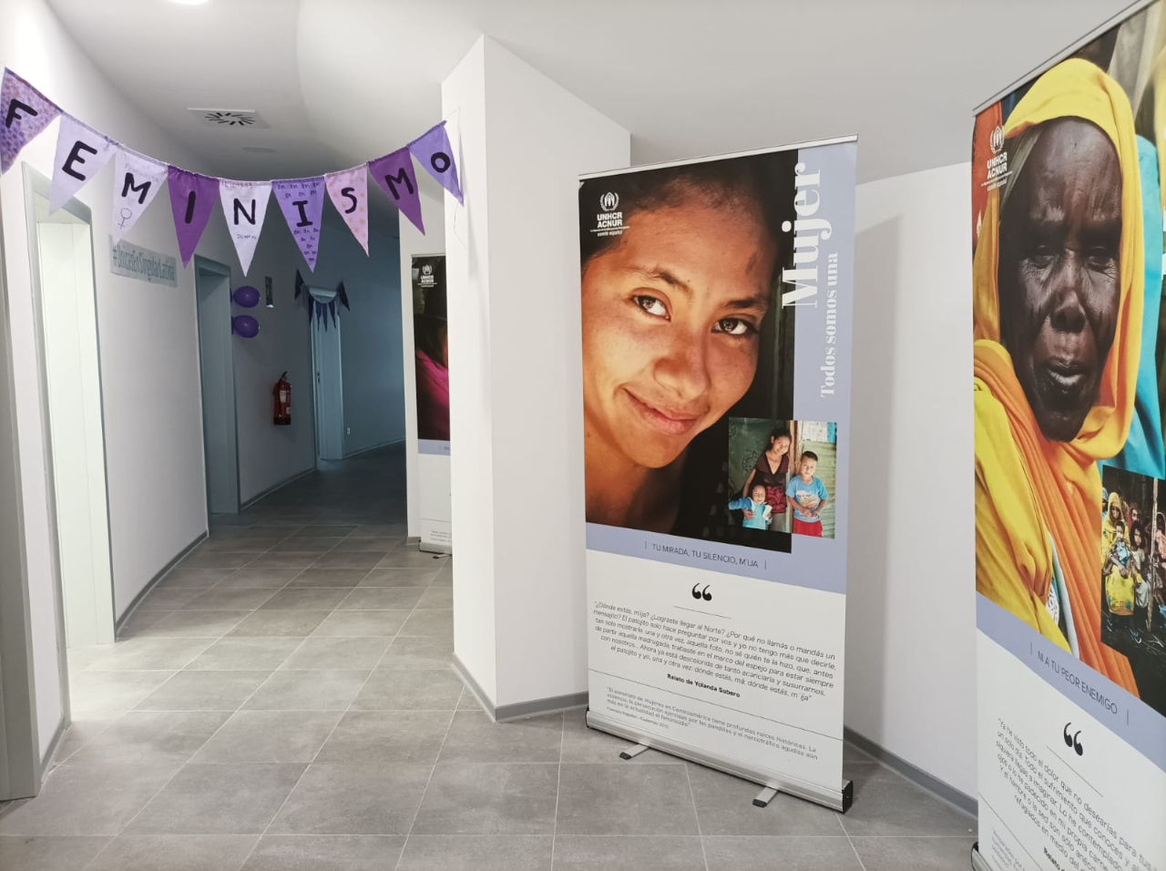 Exposición de ACNUR en el Espacio de Igualdad María de Maeztu de distrito Latina