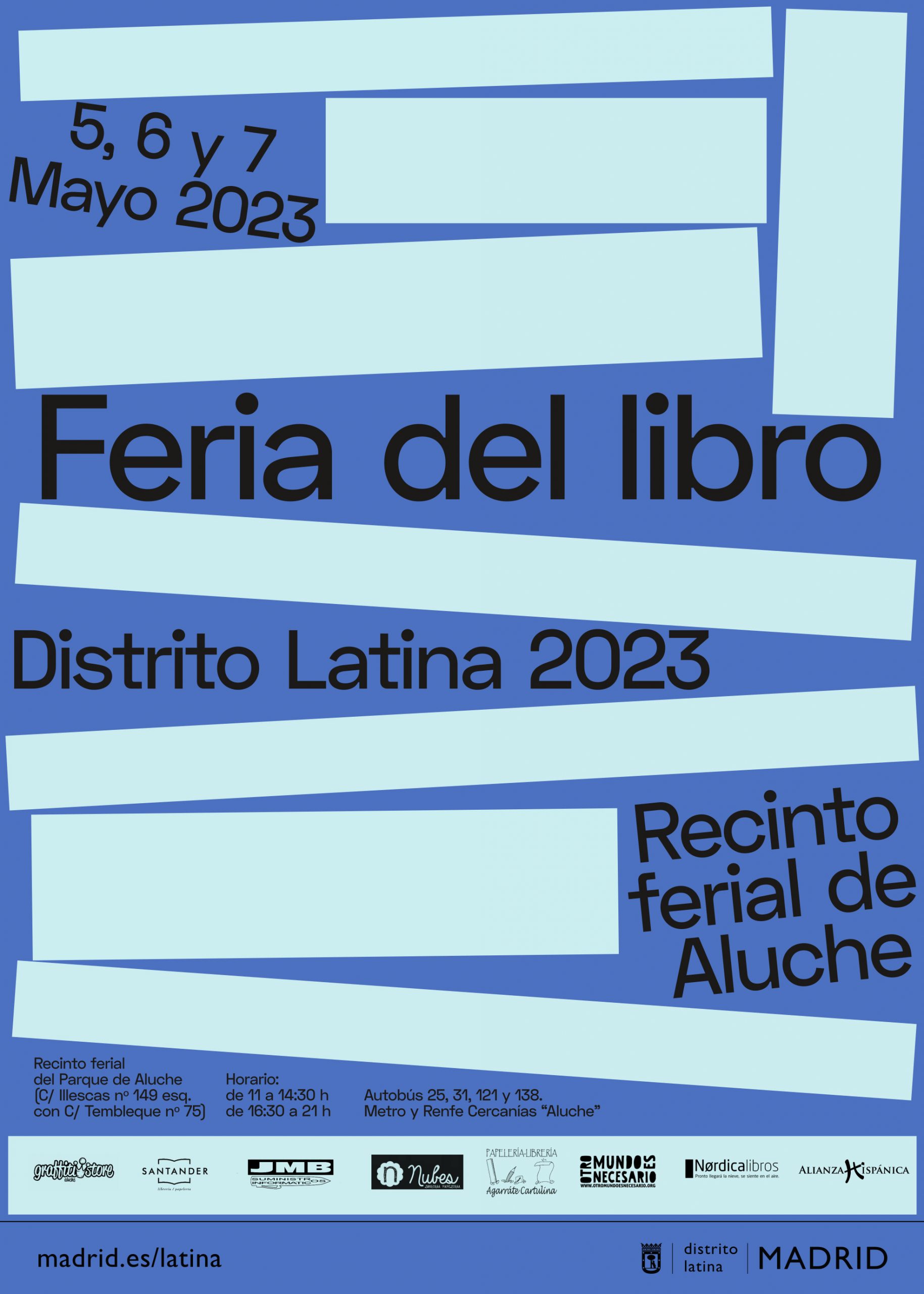 Cartel Feria del Libro Distrito Latina 2023