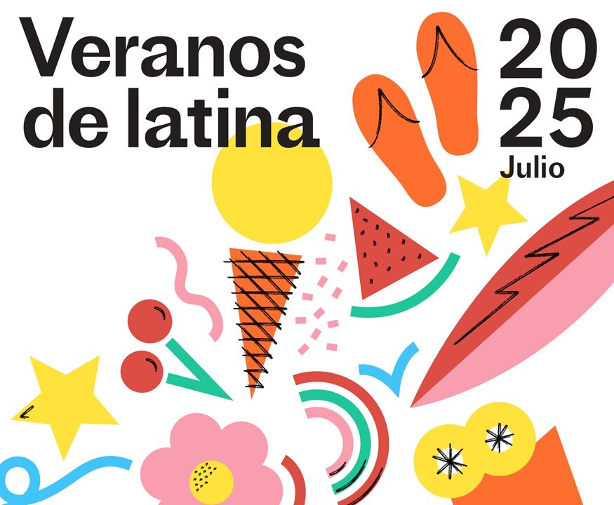 helados, chanclas y estrellas de colores