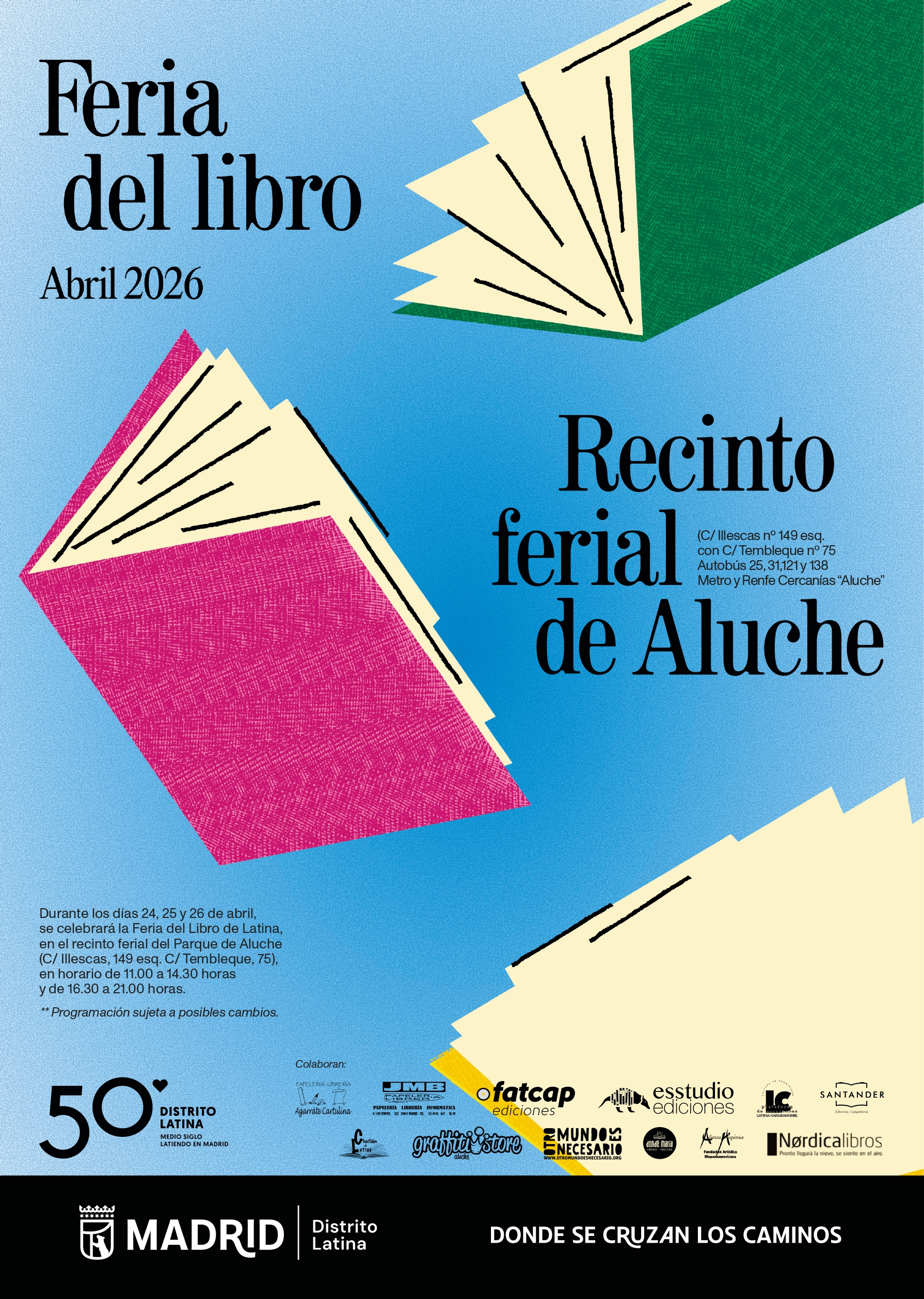 Cartel de la Feria del Libro de Latina