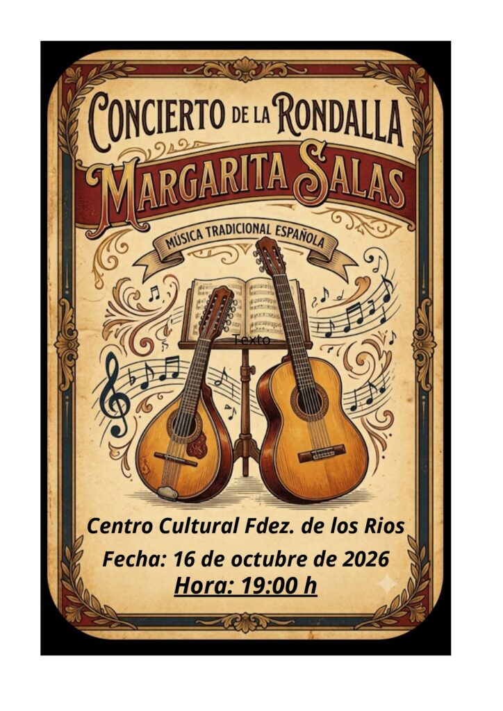 Cartel del concierto de la Rondalla Margarita Salas