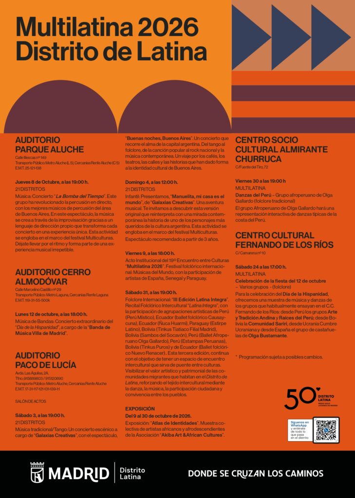 Cartel de la programación de Multilatina 2026