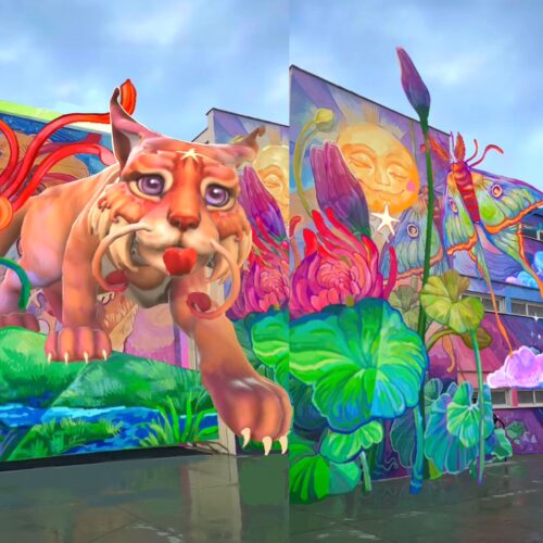 Detalle del mural en 3D