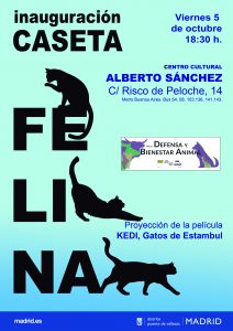 A propuesta del Foro Local de Puente de Vallecas se inaugura una caseta felina