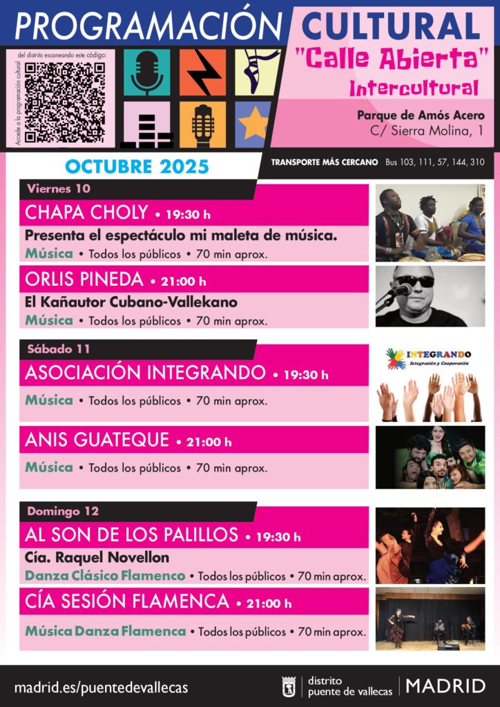 Cartel Calle Abierta Intercultural