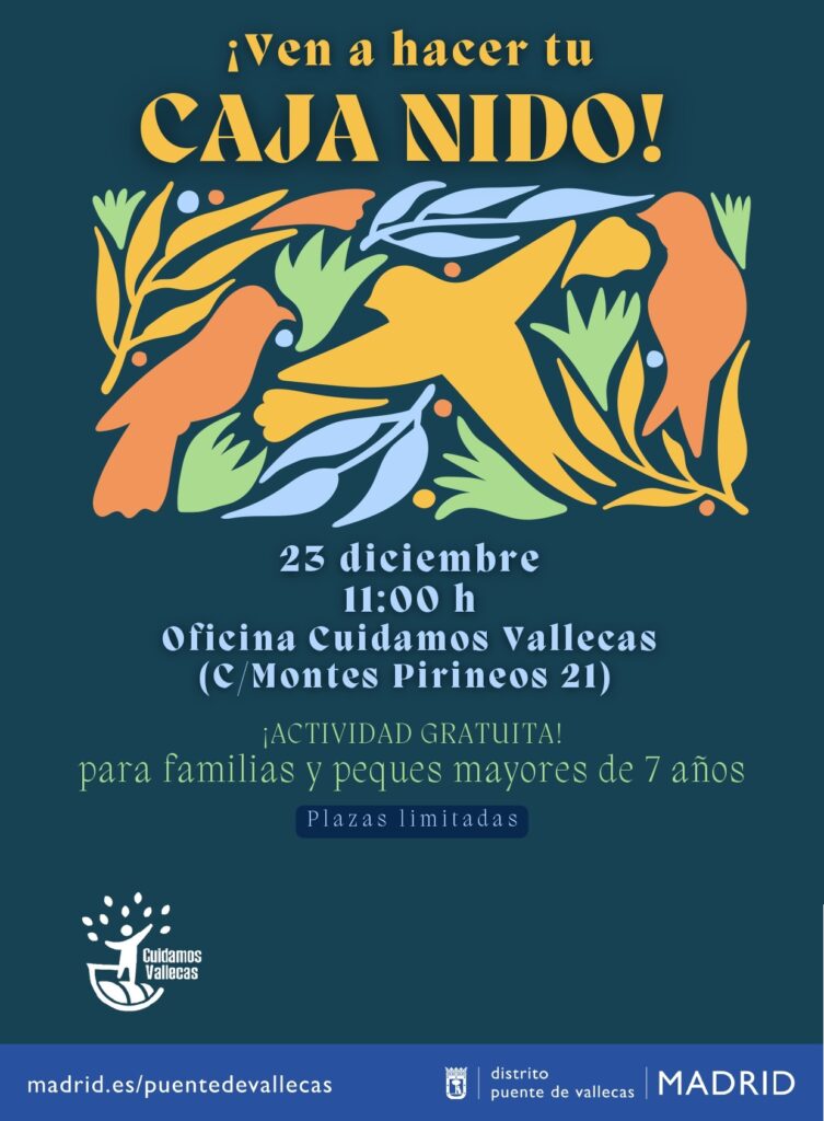 Cartel del Taller de Cajas nido en Puente de Vallecas
