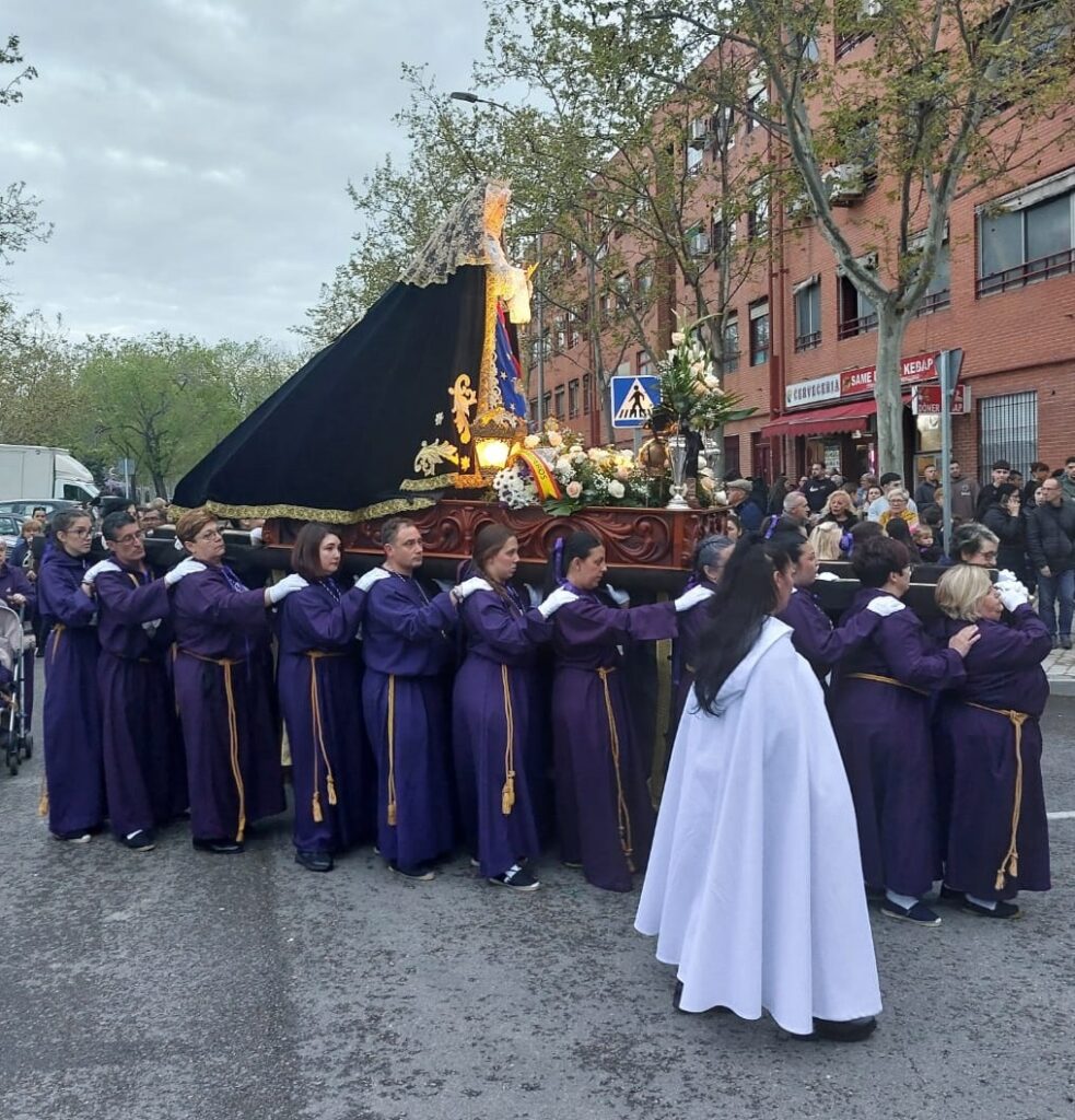 Procesión del Cristo del Pozo y Nuestra Señora de los Dolores en Puente de Vallecas