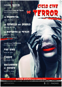 Ciclo cine de terror octubre 2019 distrito Retiro