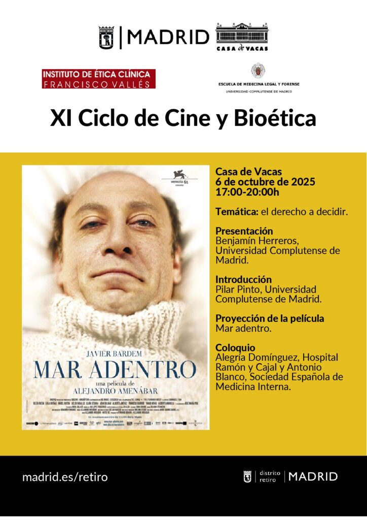 Cartel de la proyección Mar adentro