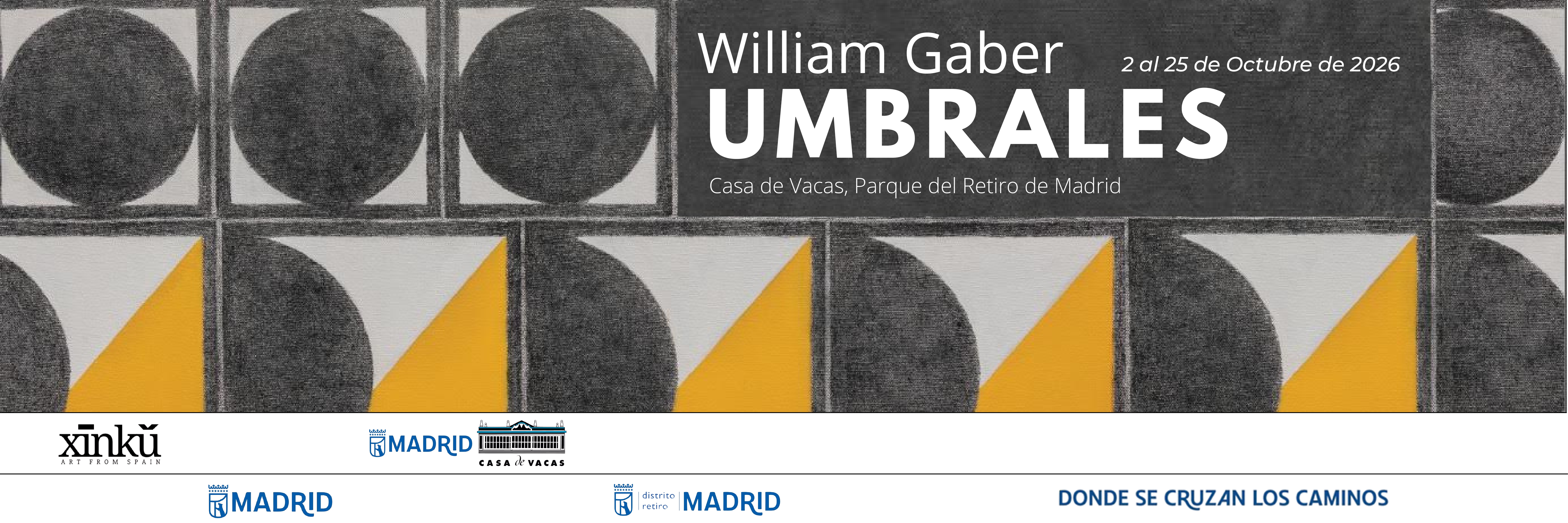 Cartel de la exposición Umbrales de William Gaber