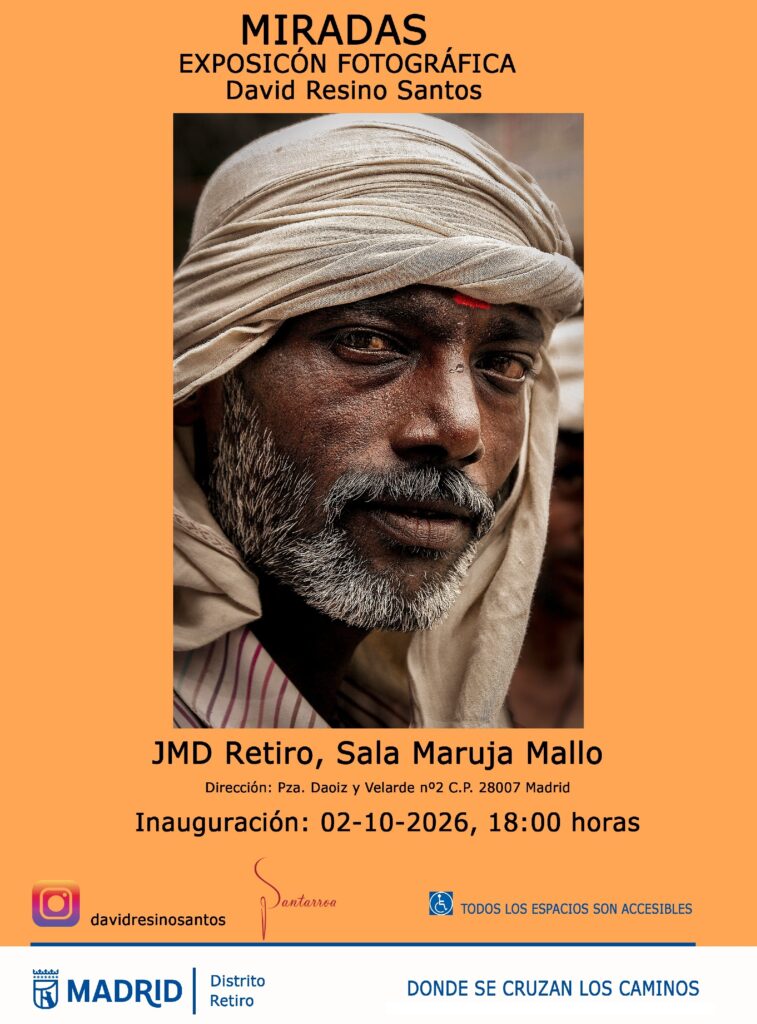 Cara de árabe. Cartel exposición Miradas en la sala Maruja Mallo de Retiro