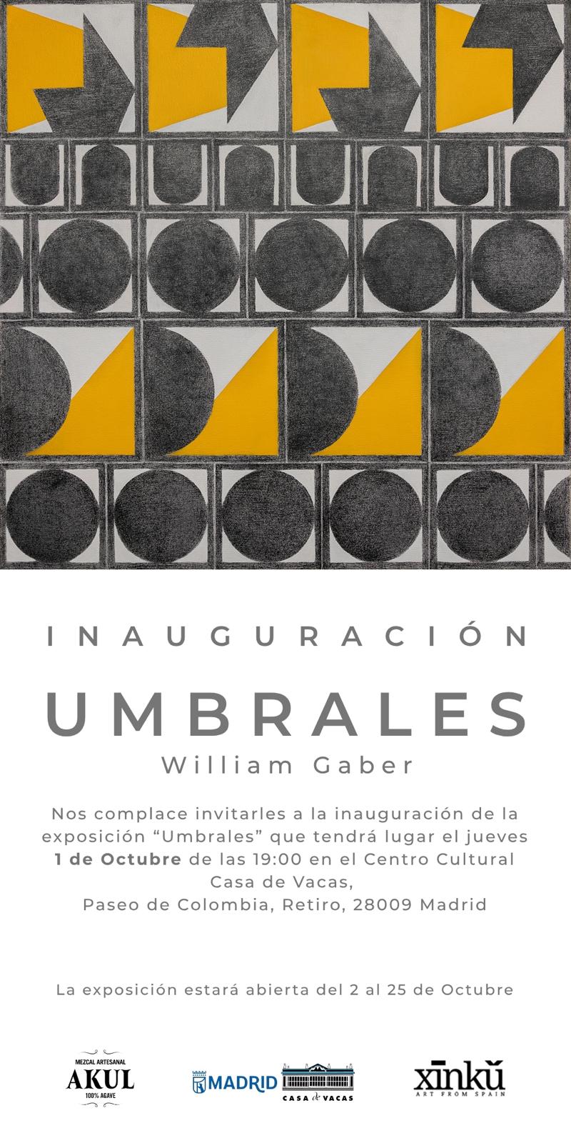 Cartel exposición con una de las obras geométricas