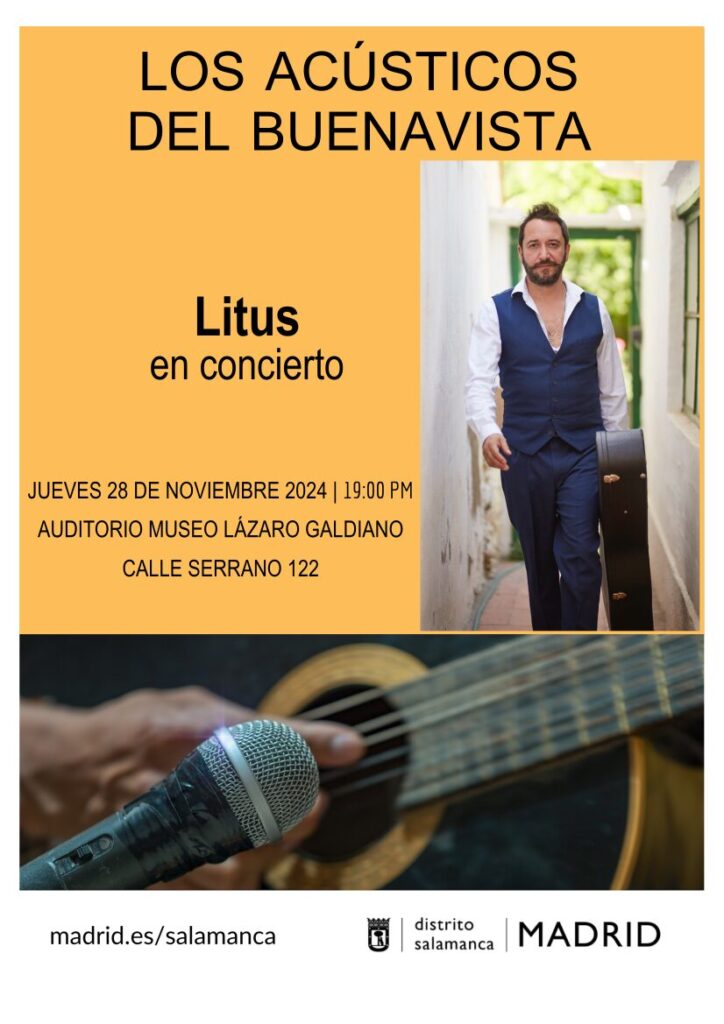 Cartel concierto de Litus en Los Acústicos del Buenavista