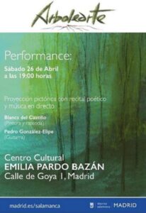 Cartel del espectáculo 'Arbolearte' donde aparece la información del evento