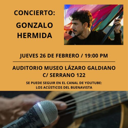 Cartel del concierto de Gonzalo Hermida