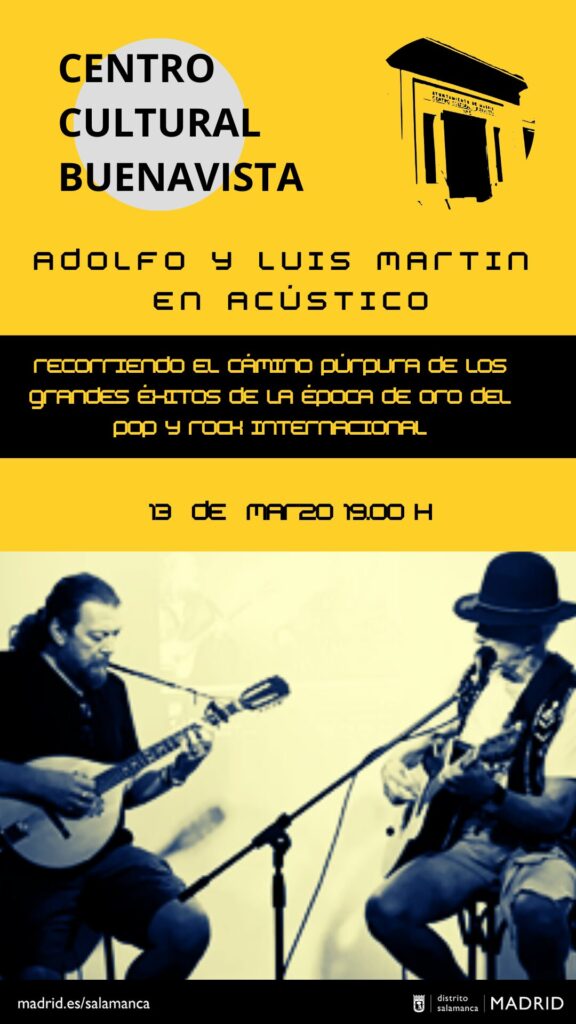 Cartel del concierto de Adolfo Rodríguez y Luis Martín