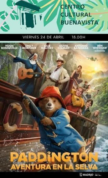 Cartel de la proyección de la película 'Paddington, aventura en la selva'
