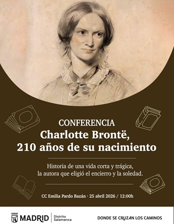 Cartel de la conferencia sobre Charlotte Bronte