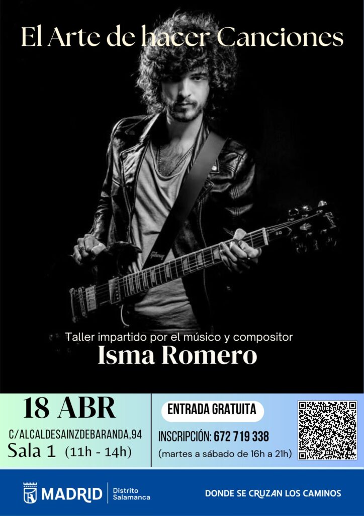 Cartel del taller 'El arte de hacer canciones'