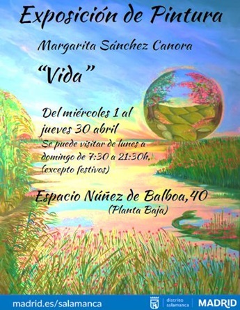 Cartel de la exposición 'Vida' de Margarita Sánchez Canora