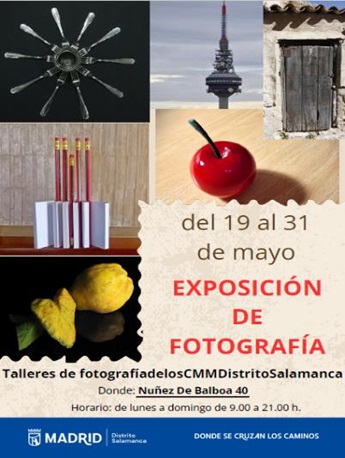 Cartel de la exposición de fotografía de los Centros de Mayores del distrito de Salamanca