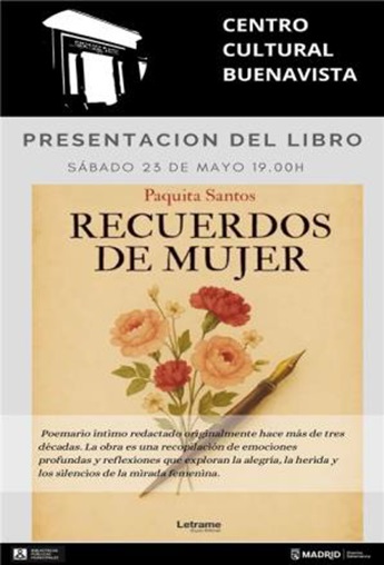 Cartel de la presentación del libro 'Recuerdos de mujer'