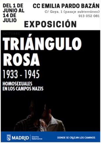 Cartel de la exposición 'Triángulo rosa 1933 – 1945. Homosexuales en los campos nazis'