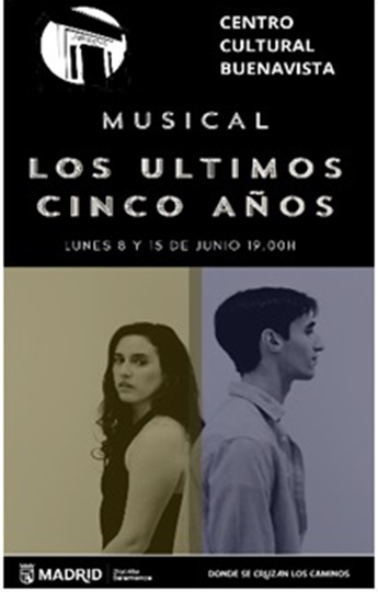 Cartel del musical 'Los últimos cinco años'