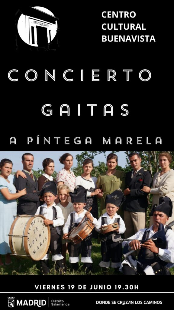 Cartel del concierto de gaitas de A píntega marela
