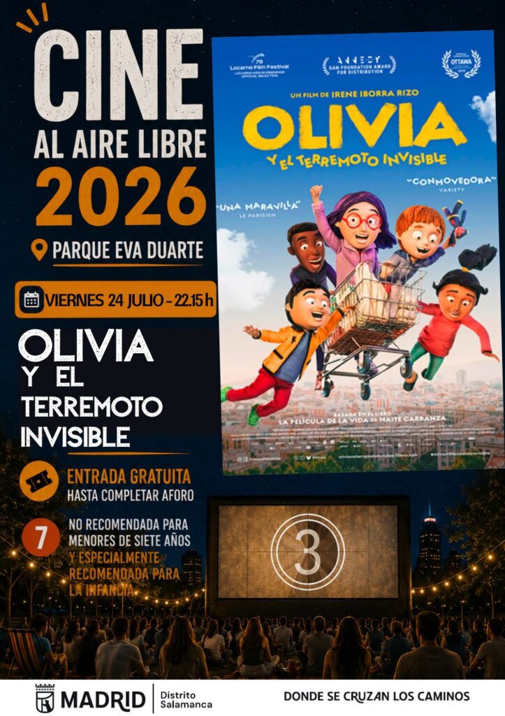 Cartel del cine de verano del distrito de Salamanca