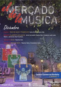 Cartel con la programación del Mercado de la Música de San Blas-Canillejas