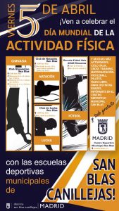 Cartel Día Mundial de la Actividad Física en San Blas-Canillejas
