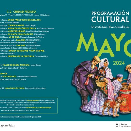 Portada agenda cultural de mayo de San Blas-Canillejas