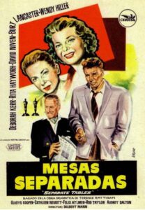 Cartel promocional de la película 'Mesas separadas'