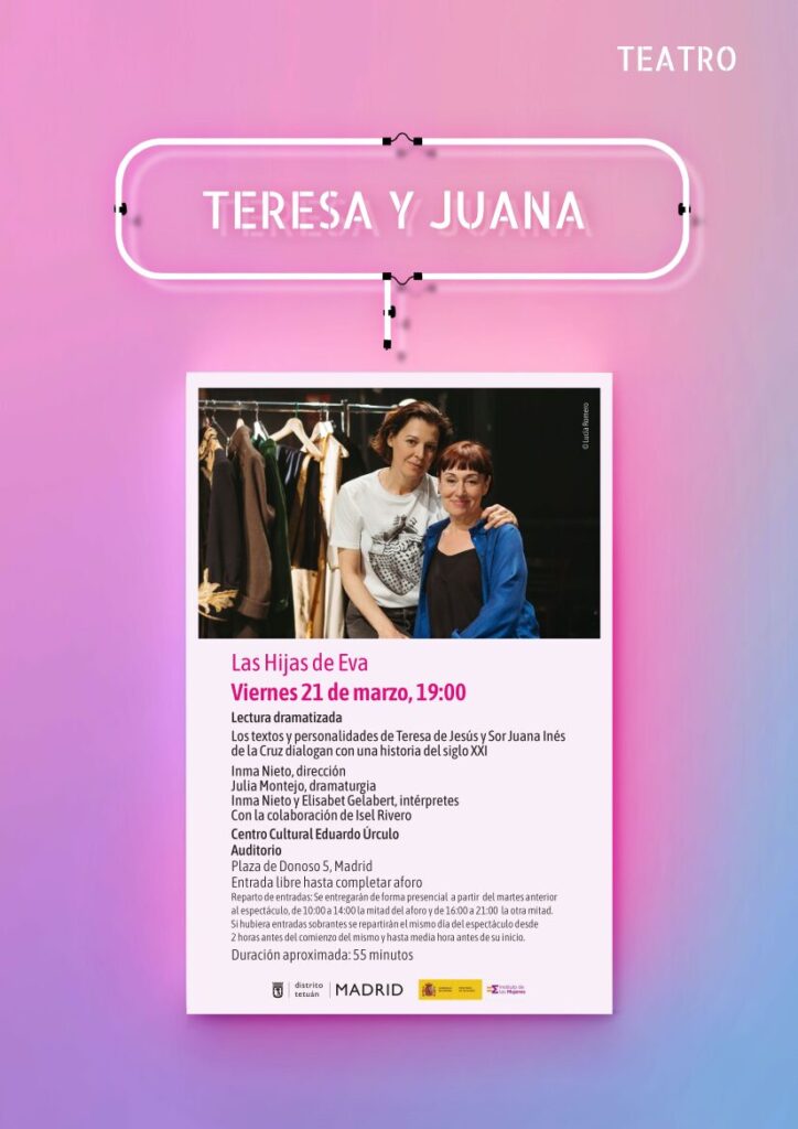 Cartel de la lectura dramatizada 'Teresa y Juana'