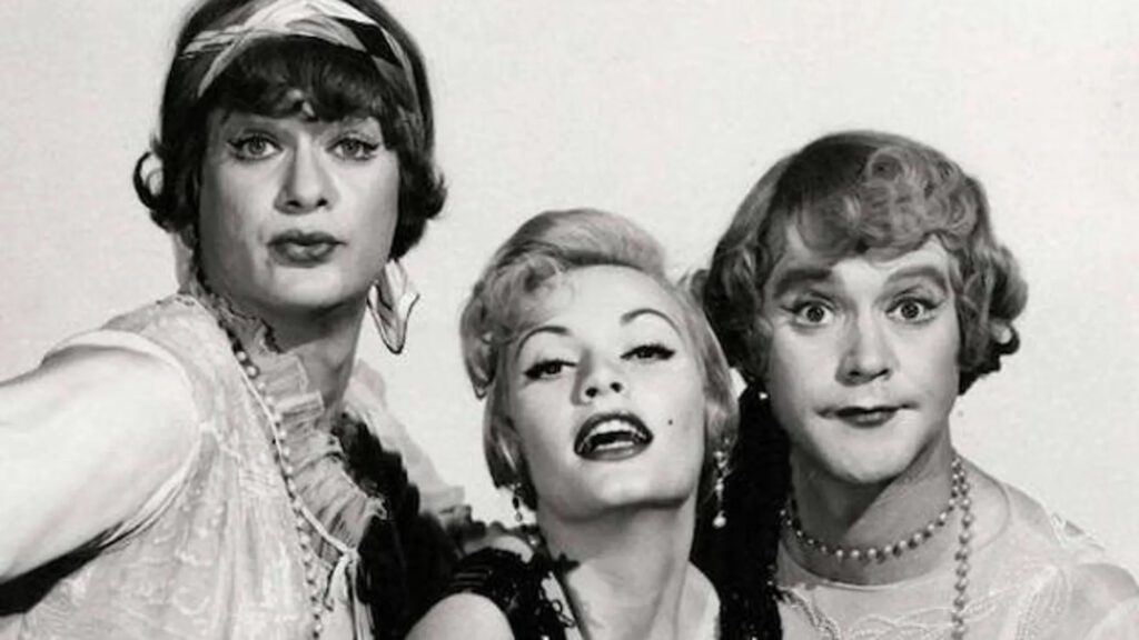 Tony Curtis, Marilyn Monroe y Jack Lemmon en "Con faldas y a lo loco"