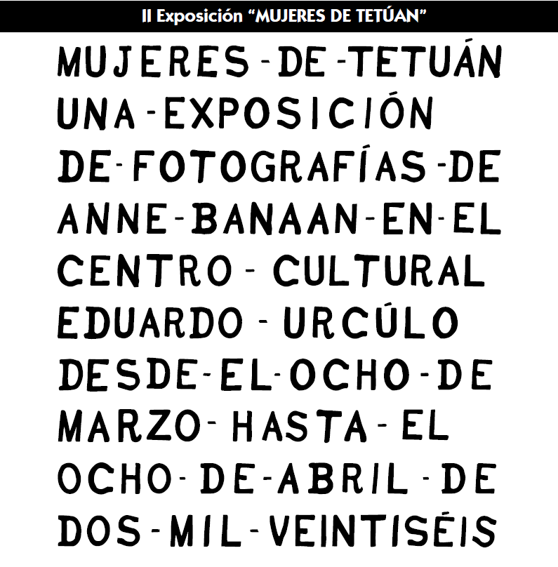 Cartel de la exposición 'Mujeres de Tetuán'