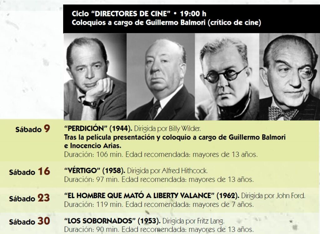 Cartel del Ciclo 'Directores de cine'
