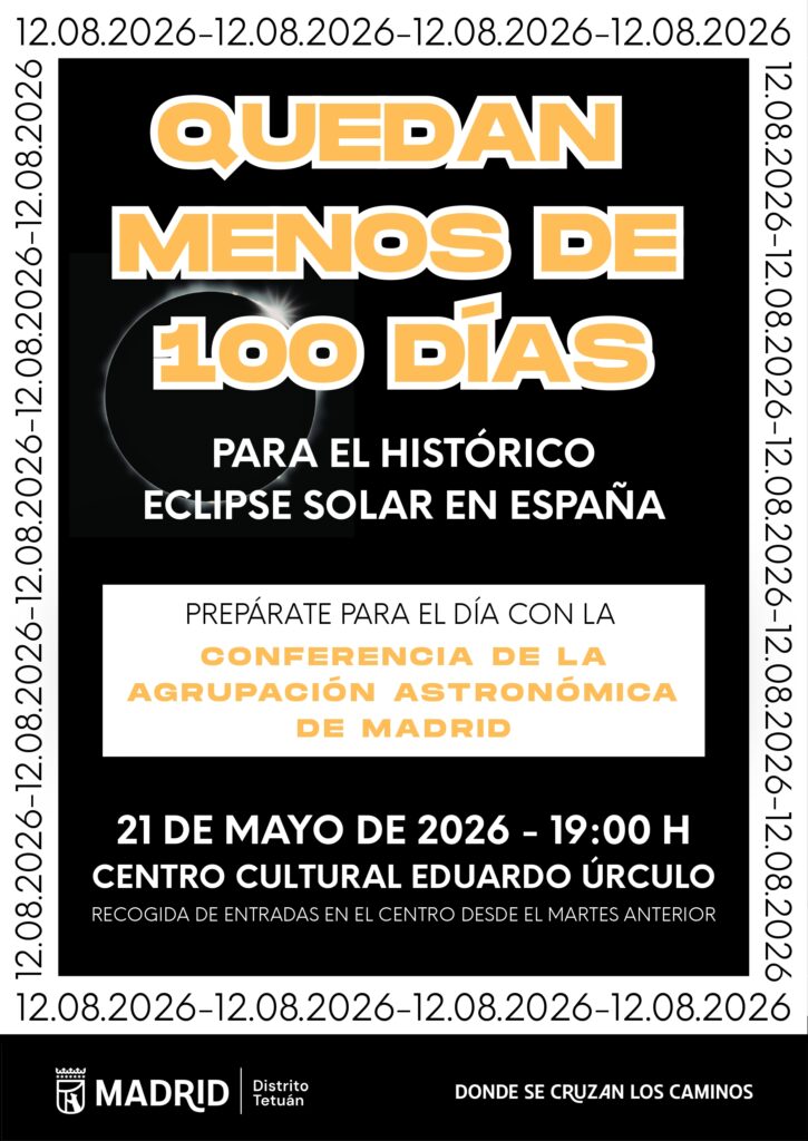 Cartel de la conferencia 'Quedan menos de 100 días'