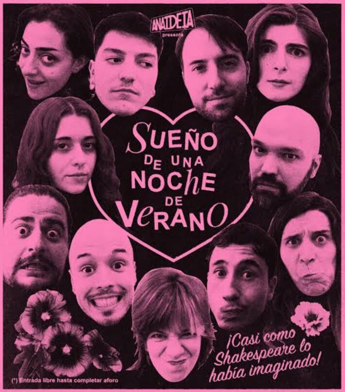 Cartel de la función 'Sueño de una noche de verano', de la Asociación cultural ANAIDEIA