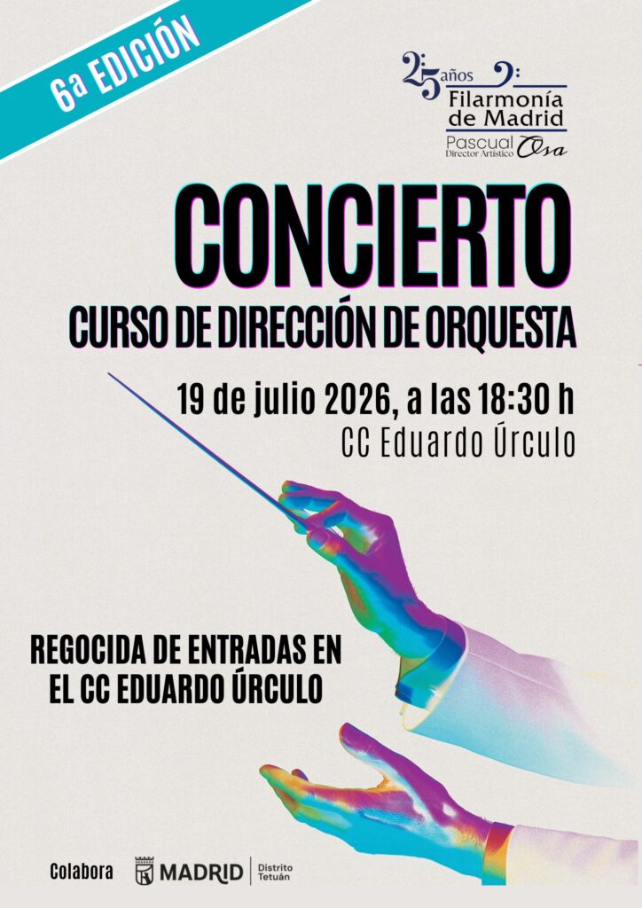 Cartel del concierto del 6º Curso de Dirección Filarmonía