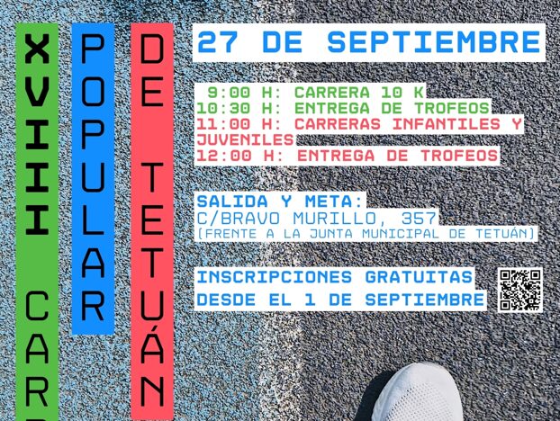 Cartel XVIII Carrera Popular de Tetuán