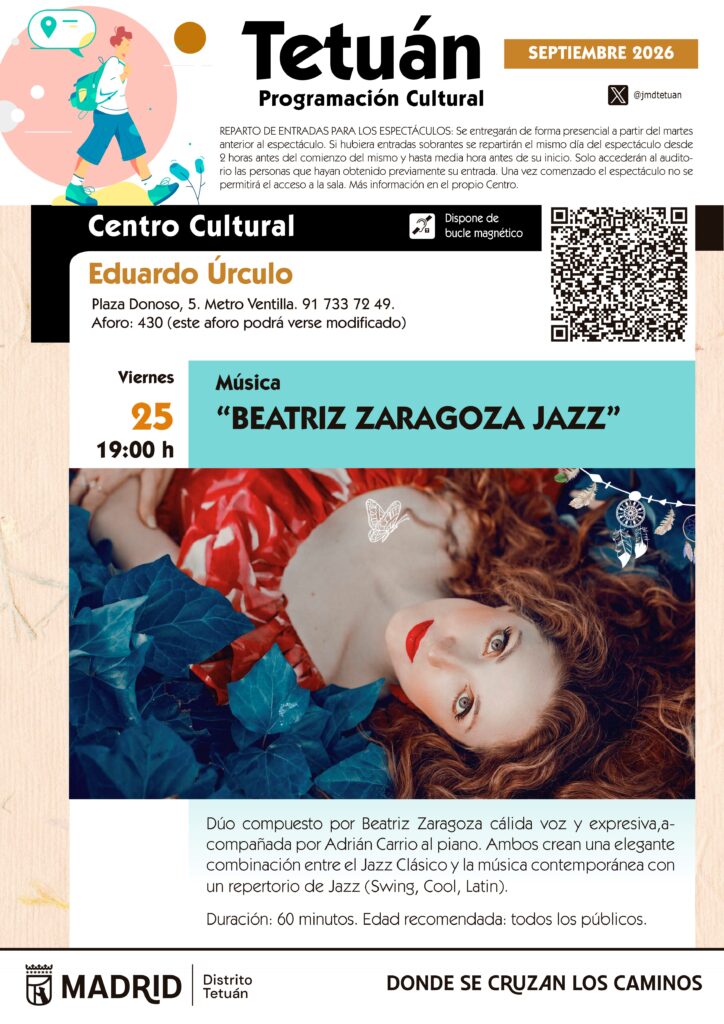 Cartel del concierto de Beatriz Zaragoza Jazz