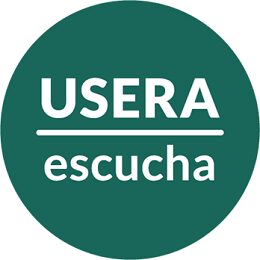 Círculo verde con el lema Usera escucha