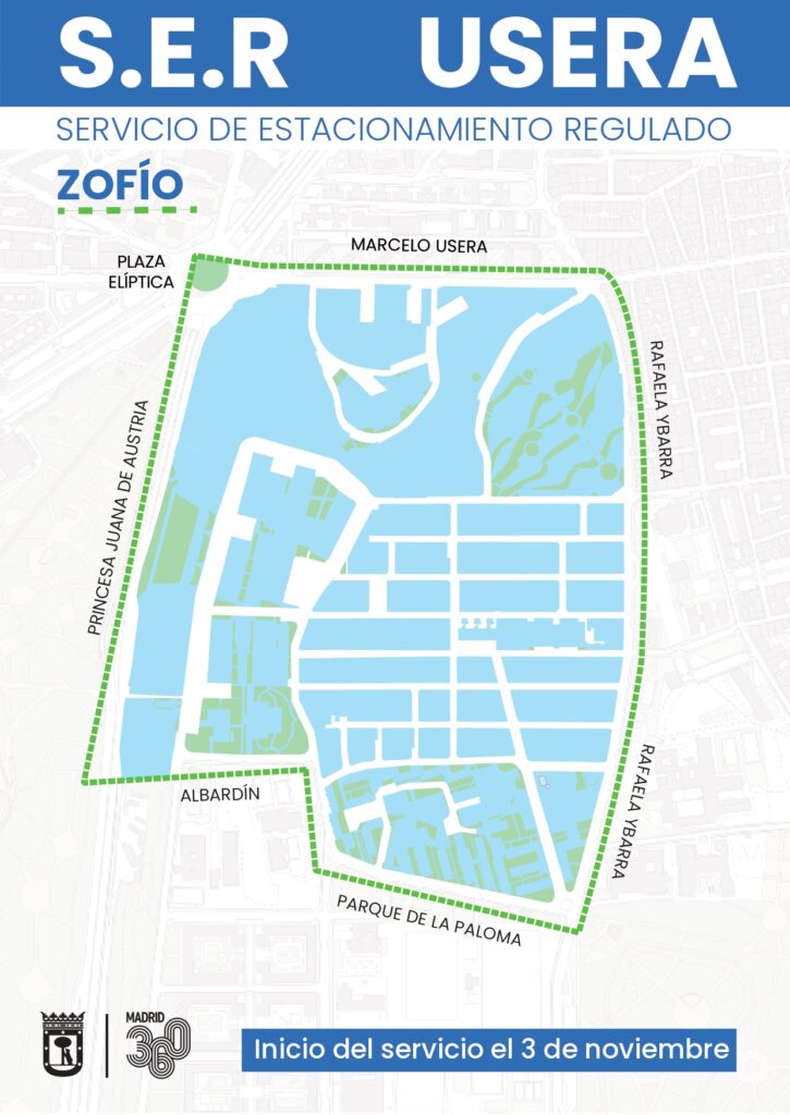 Cartel zona SER en el barrio de Zofío