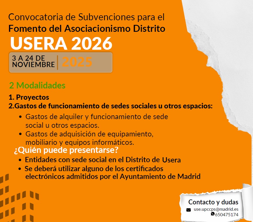 Cartel naranja informativo con las condiciones de las ayudas