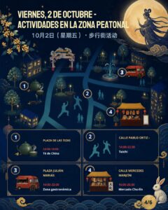 Mapa de actividades del viernes en el Festival del Medio Otoño