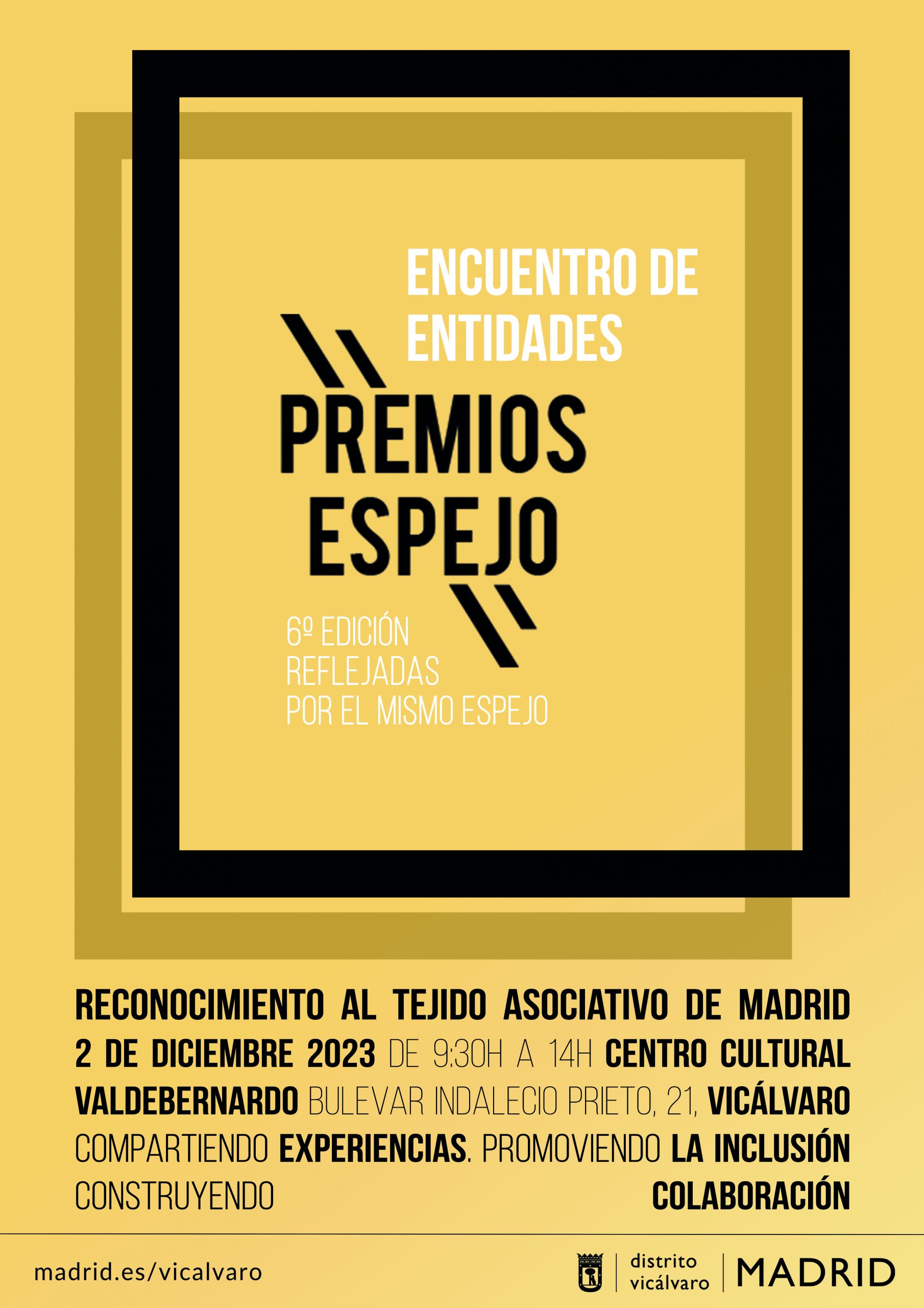 Cartel Encuentro de Entidades Premios Espejo 2023