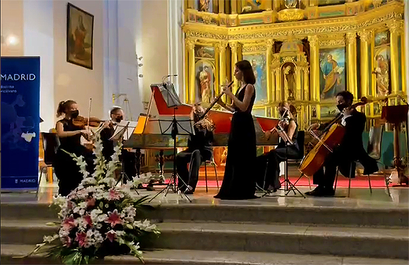 músicos en concierto en la iglesia Nuestra Señora de La Antigua
