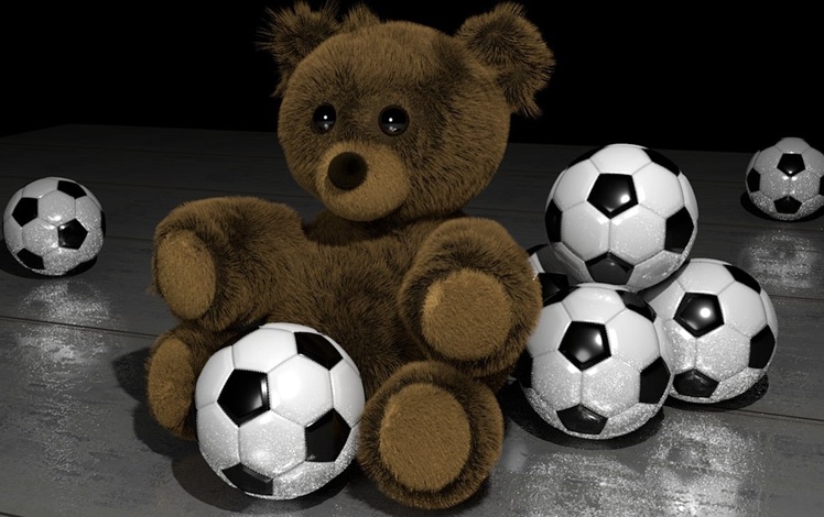 Balones de fútbol con mascota